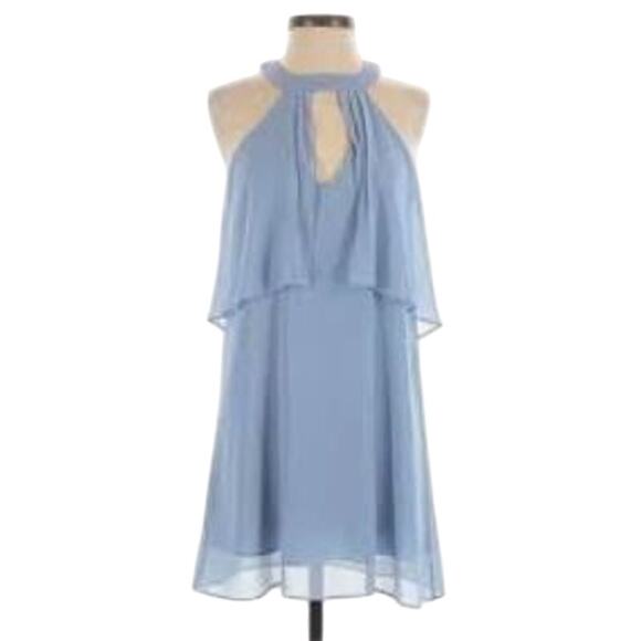 BCBGeneration Halter Ruffle Overlay Shift Dress – Size Small - Picture 1 of 7